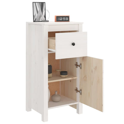 Skjenk Hvit 40x35x80 cm heltre furu