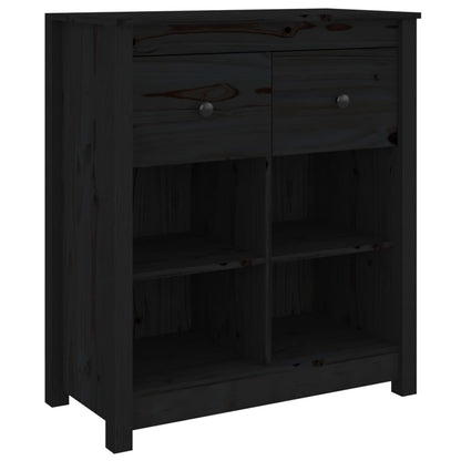 Skjenk Svart 70x35x80 cm heltre furu