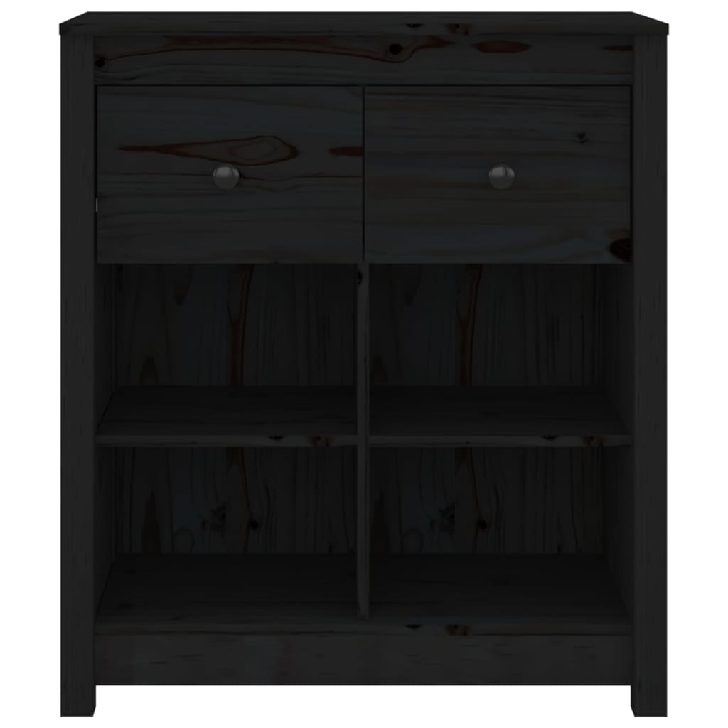 Skjenk Svart 70x35x80 cm heltre furu