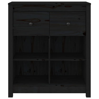 Skjenk Svart 70x35x80 cm heltre furu