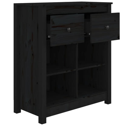 Skjenk Svart 70x35x80 cm heltre furu