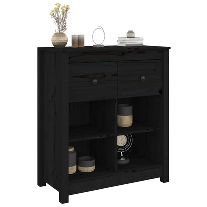Skjenk Svart 70x35x80 cm heltre furu