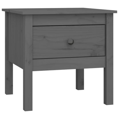 Sidebord Tre 2 stk Grå 50x50x49 cm heltre furu