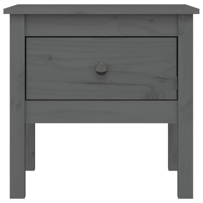 Sidebord Tre 2 stk Grå 50x50x49 cm heltre furu