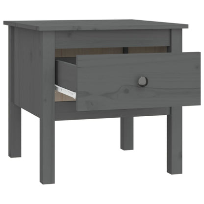 Sidebord Tre 2 stk Grå 50x50x49 cm heltre furu