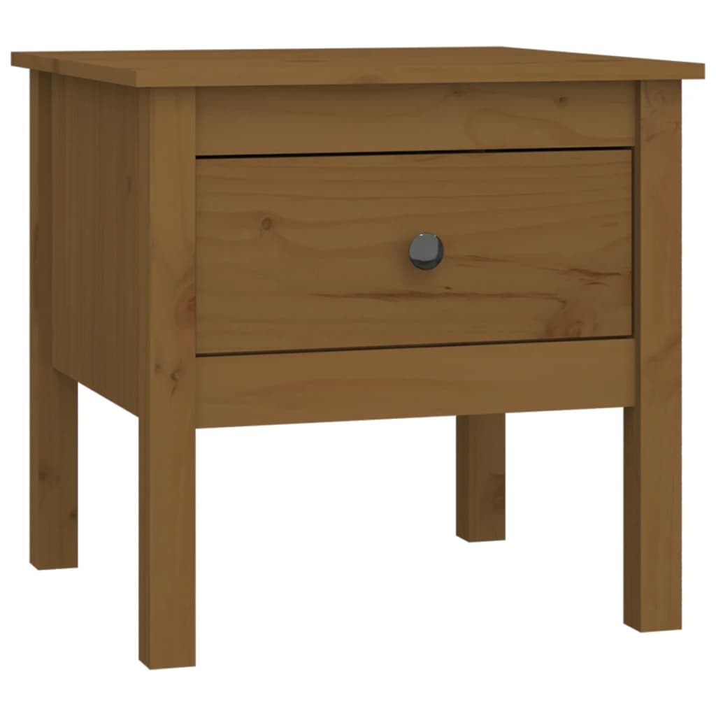 Sidebord Tre 2 stk Honningbrun 50x50x49 cm heltre furu