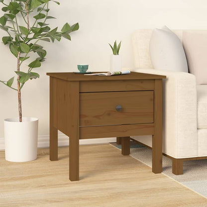 Sidebord Tre 2 stk Honningbrun 50x50x49 cm heltre furu