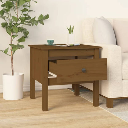 Sidebord Tre 2 stk Honningbrun 50x50x49 cm heltre furu
