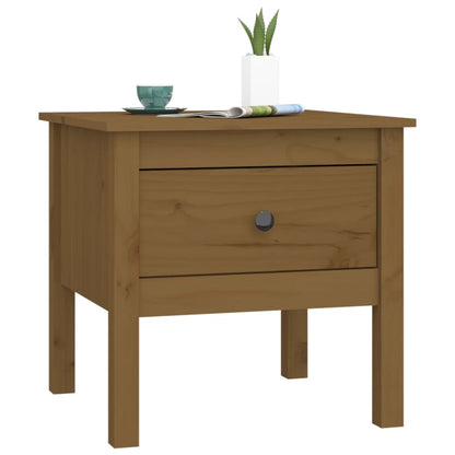 Sidebord Tre 2 stk Honningbrun 50x50x49 cm heltre furu