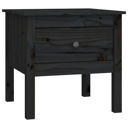 Sidebord Svart 2 stk 50x50x49 cm heltre furu