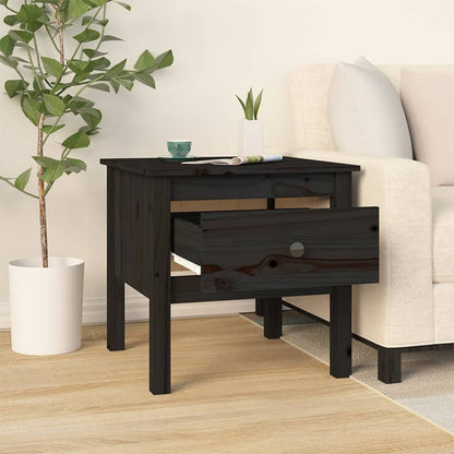 Sidebord Svart 2 stk 50x50x49 cm heltre furu