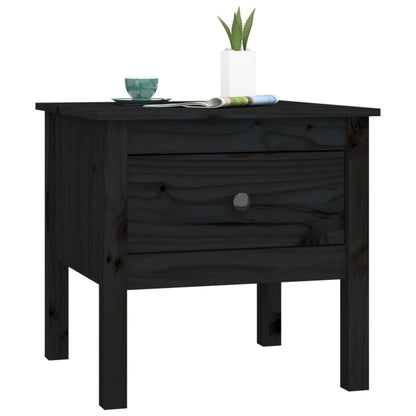 Sidebord Svart 2 stk 50x50x49 cm heltre furu