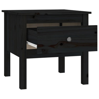 Sidebord Svart 2 stk 50x50x49 cm heltre furu