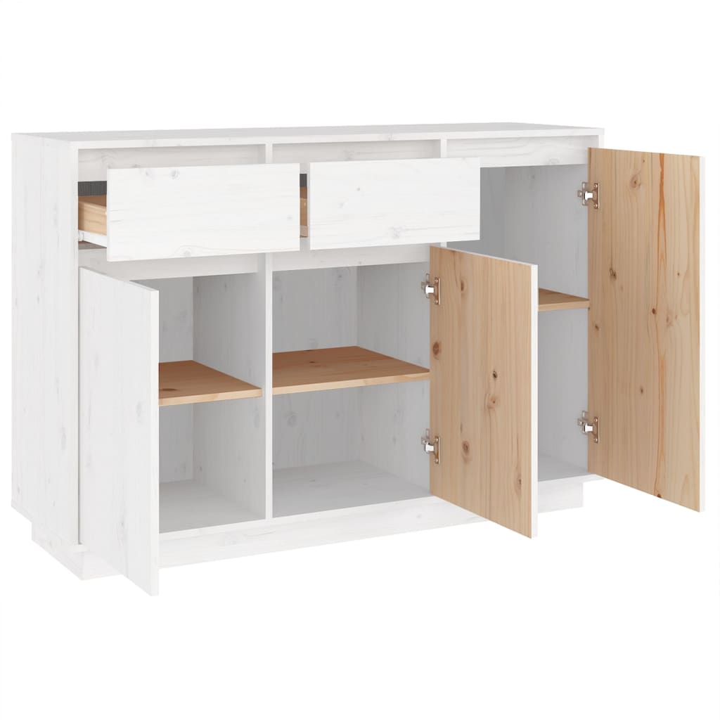 Skjenk Hvit 110x34x75 cm heltre furu