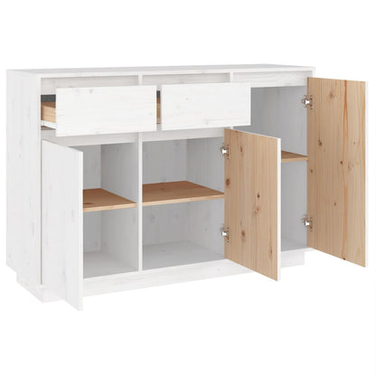 Skjenk Hvit 110x34x75 cm heltre furu