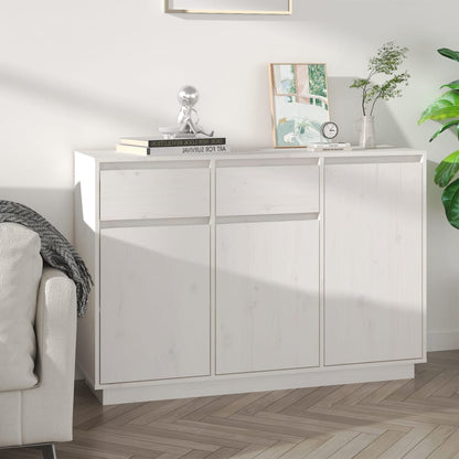Skjenk Hvit 110x34x75 cm heltre furu