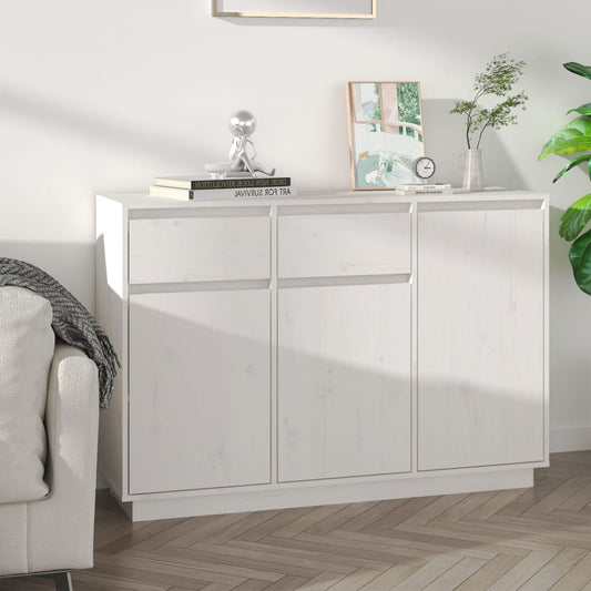 Skjenk Hvit 110x34x75 cm heltre furu