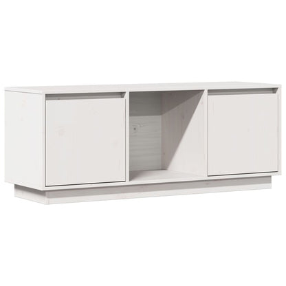 TV-Møbel Hvit TV-benk 110,5x35x44 cm heltre furu