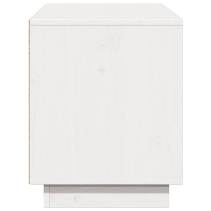 TV-Møbel Hvit TV-benk 110,5x35x44 cm heltre furu