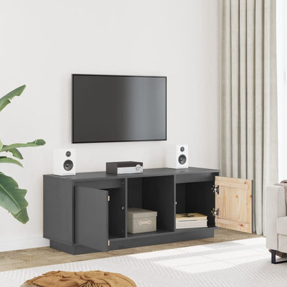 TV-Møbel Grå TV-benk 110,5x35x44 cm heltre furu