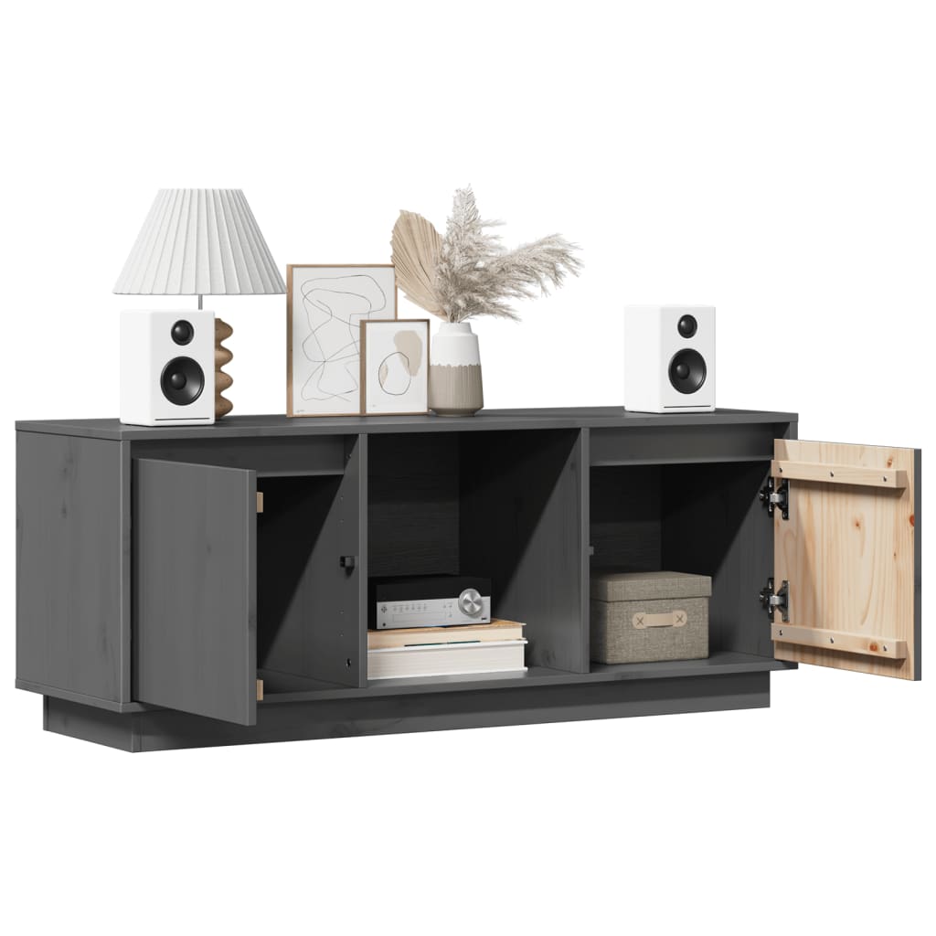 TV-Møbel Grå TV-benk 110,5x35x44 cm heltre furu