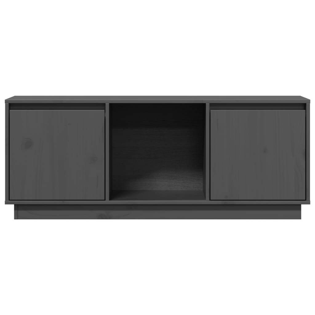 TV-Møbel Grå TV-benk 110,5x35x44 cm heltre furu