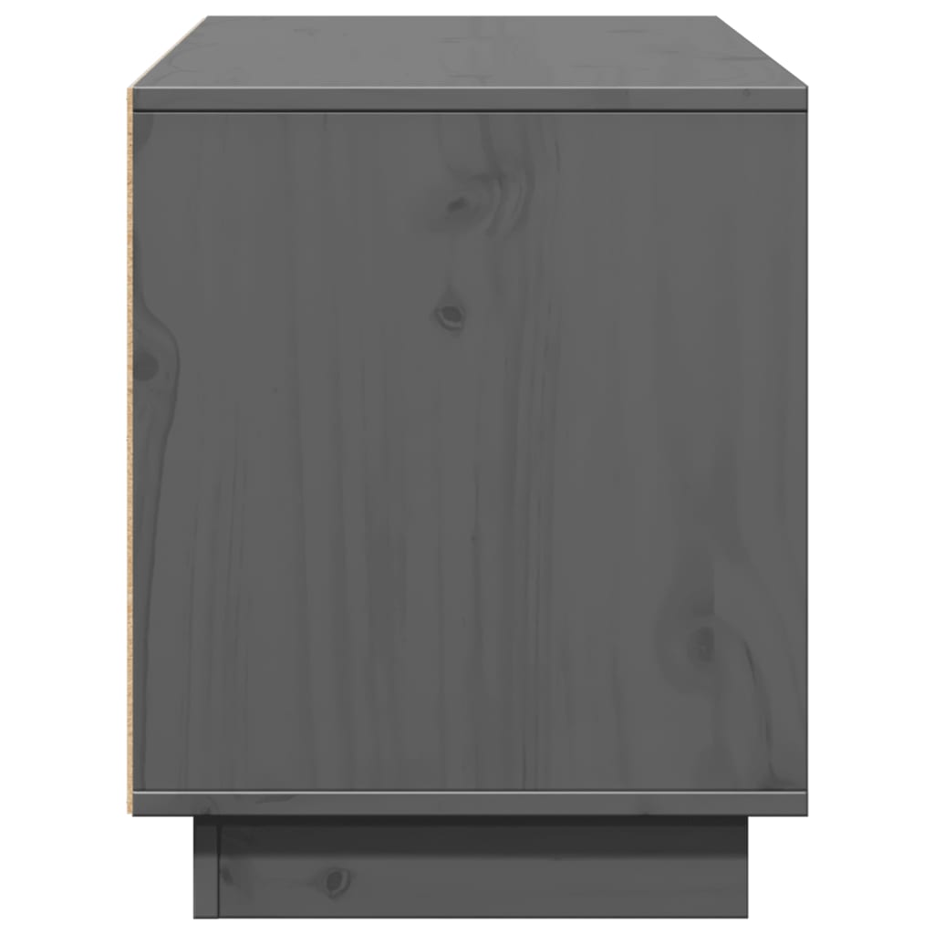 TV-Møbel Grå TV-benk 110,5x35x44 cm heltre furu