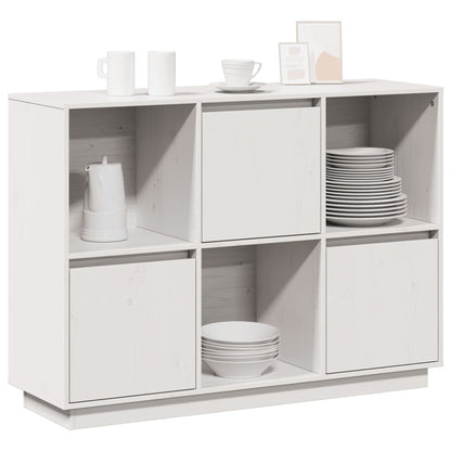 Skjenk Hvit 110,5x35x80 cm heltre furu
