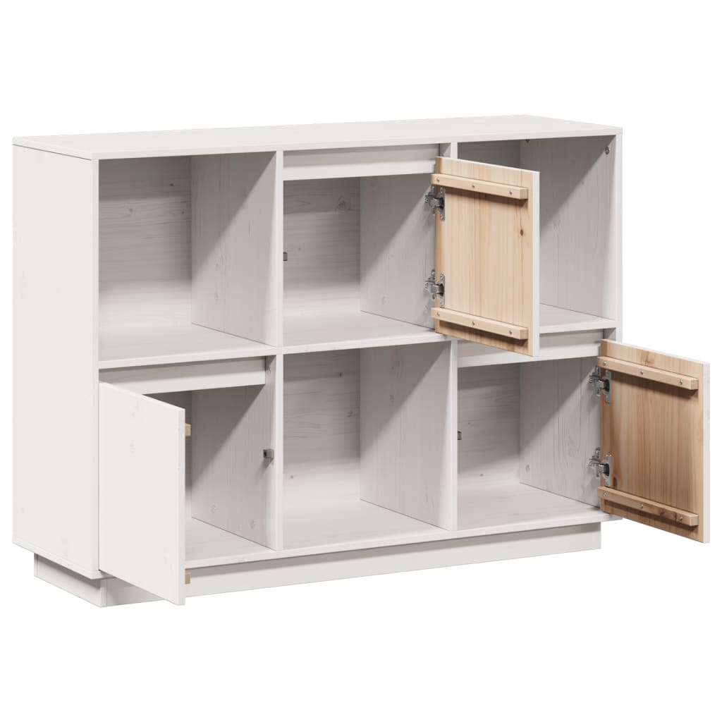 Skjenk Hvit 110,5x35x80 cm heltre furu