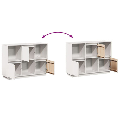 Skjenk Hvit 110,5x35x80 cm heltre furu