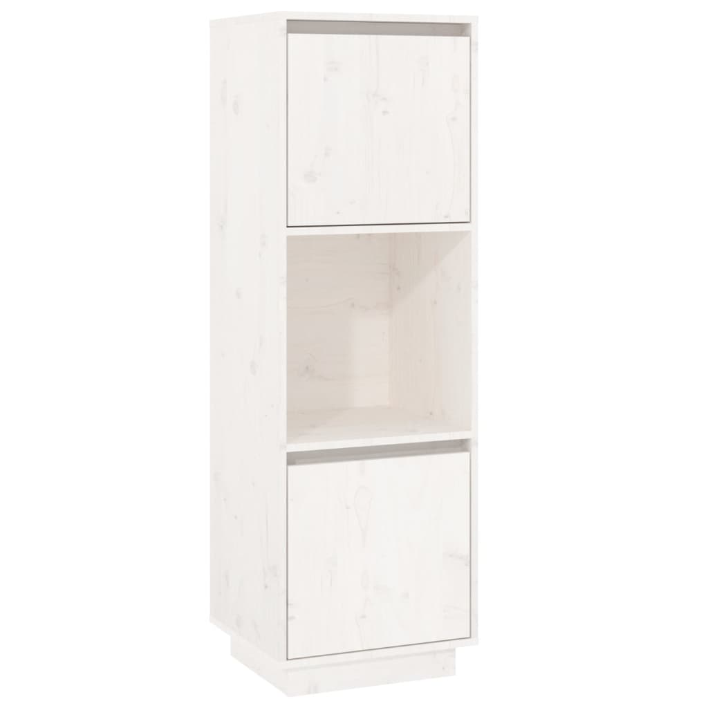 Skap hvit 38x35x117 cm heltre furu