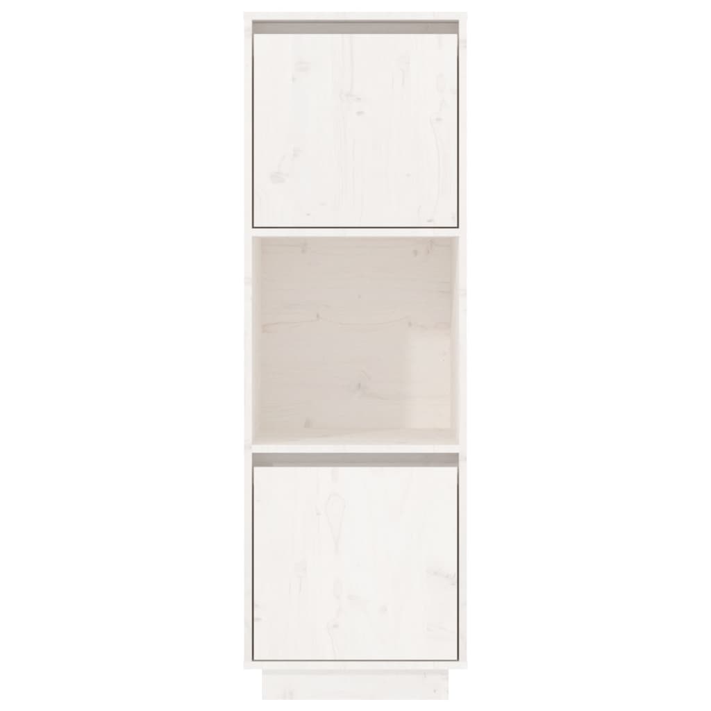 Skap hvit 38x35x117 cm heltre furu