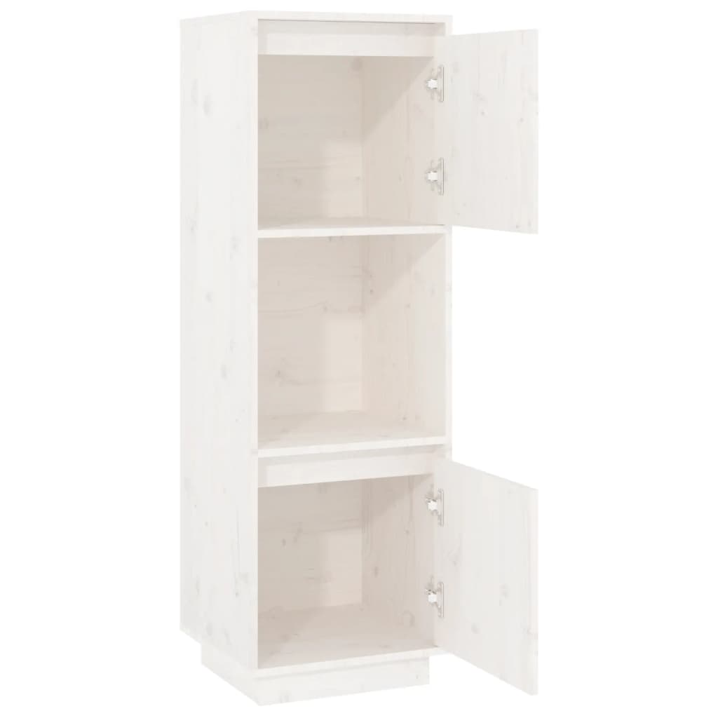 Skap hvit 38x35x117 cm heltre furu