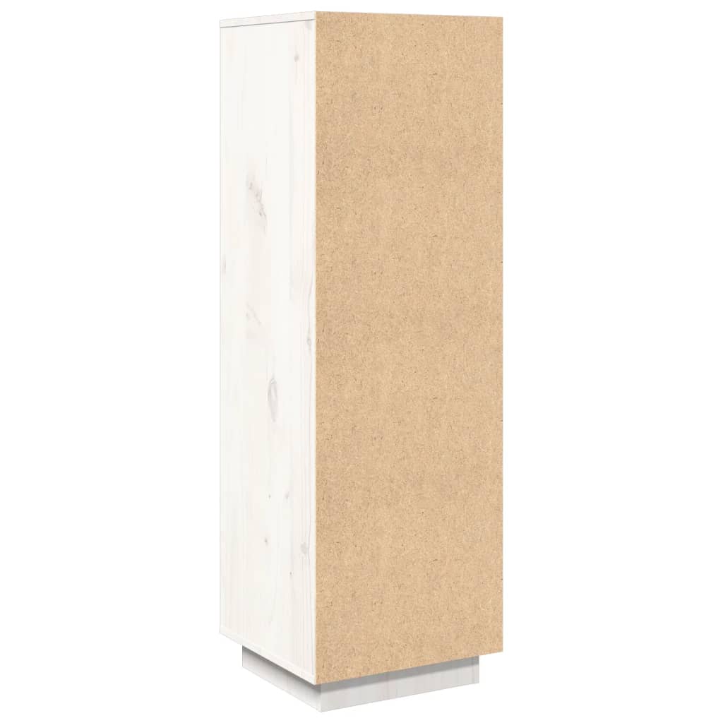Skap hvit 38x35x117 cm heltre furu