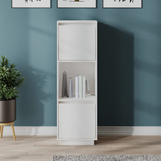 Skap hvit 38x35x117 cm heltre furu