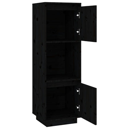 Skap Svart 38x35x117 cm heltre furu