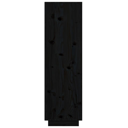 Skap Svart 38x35x117 cm heltre furu
