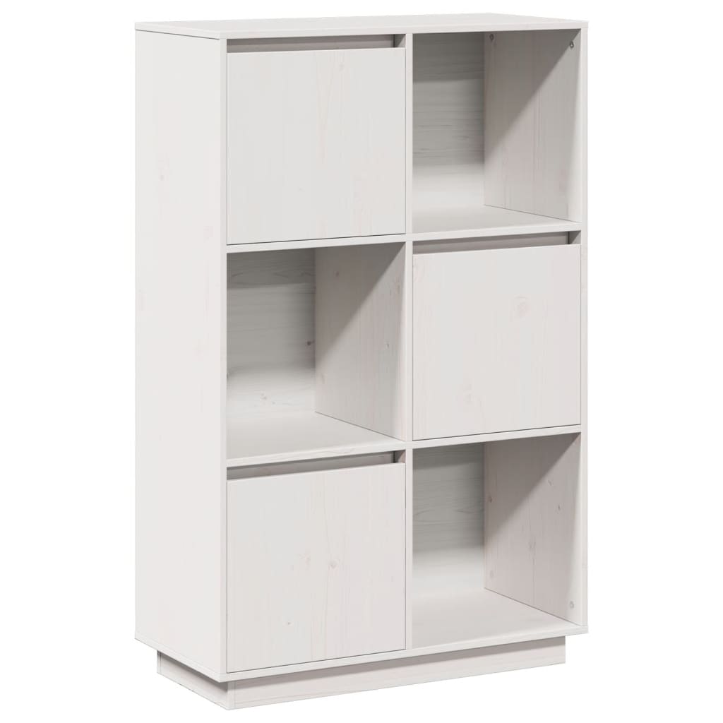 Skap hvit 74x35x117 cm heltre furu