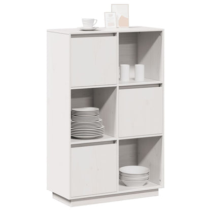 Skap Hvit 74x35x117 cm heltre furu