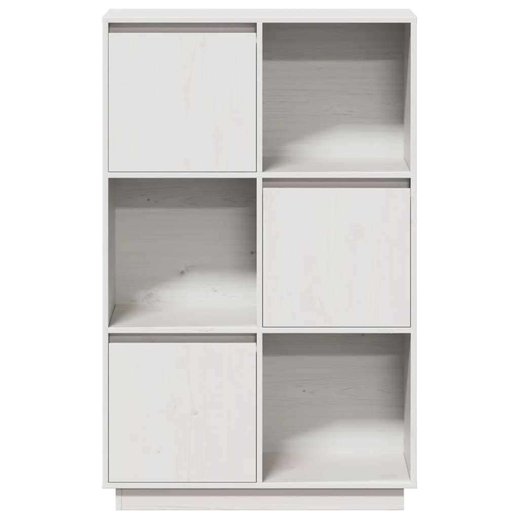 Skap hvit 74x35x117 cm heltre furu