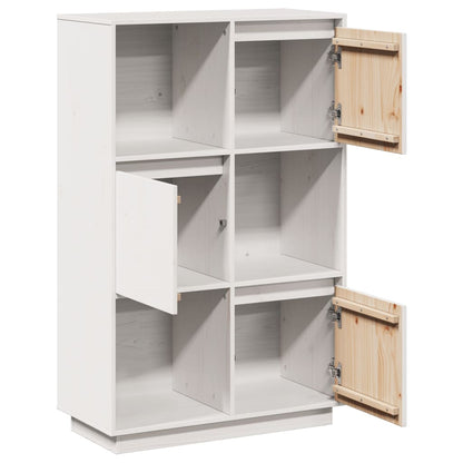 Skap Hvit 74x35x117 cm heltre furu