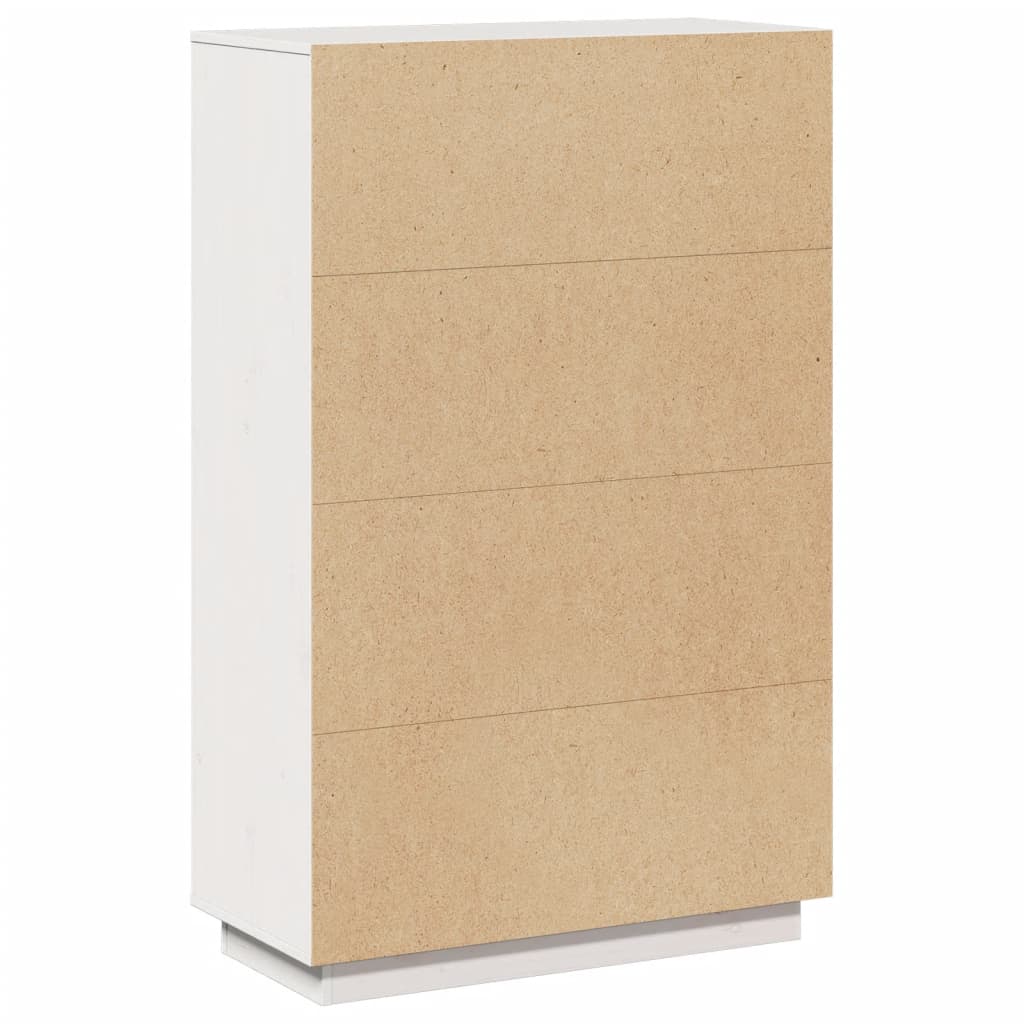 Skap hvit 74x35x117 cm heltre furu