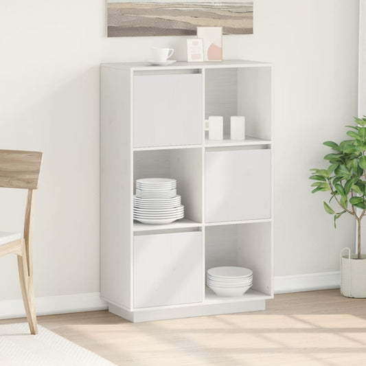 Skap hvit 74x35x117 cm heltre furu