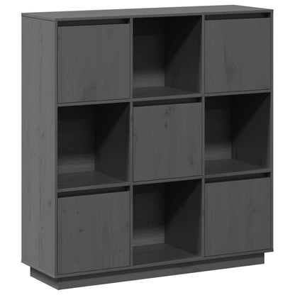Skap Grå 110,5x35x117 cm heltre furu
