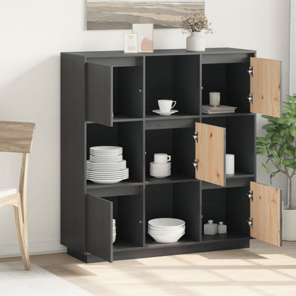 Skap Grå 110,5x35x117 cm heltre furu