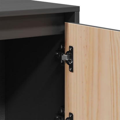 Skap Grå 110,5x35x117 cm heltre furu
