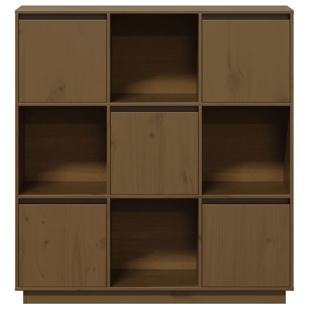 Skap honningbrun 110,5x35x117 cm heltre furu