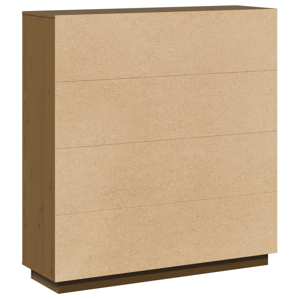 Skap honningbrun 110,5x35x117 cm heltre furu