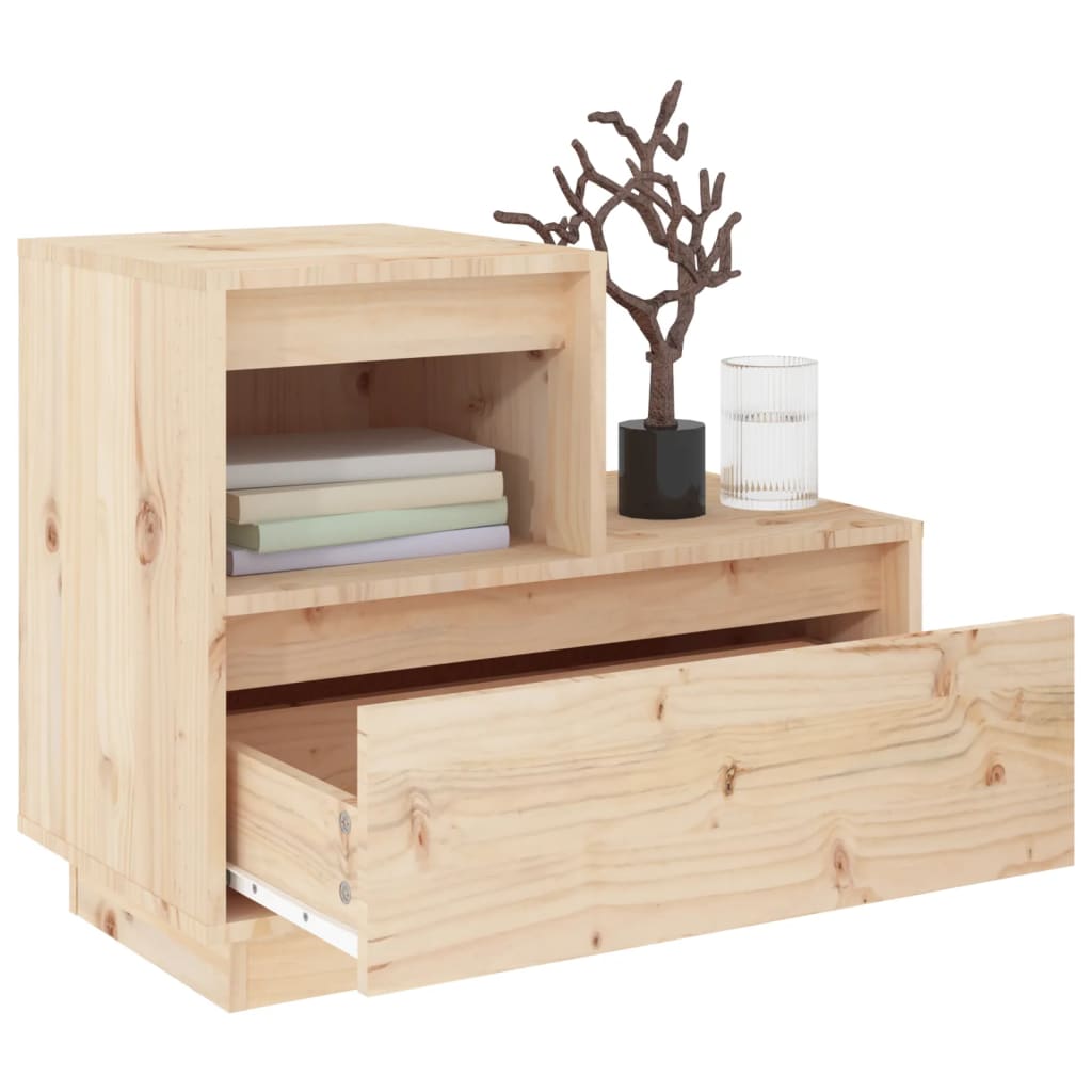 Nattbord Sengbord Tre heltre furu 60x34x51 cm