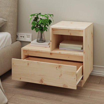 Nattbord Sengbord Tre heltre furu 60x34x51 cm